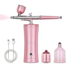 Airbrush Kit with Compressor - 48PSI Rechargeable Cordless Non-Clogging High-...