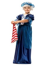 Girl's Colonial Blue Dress Costume