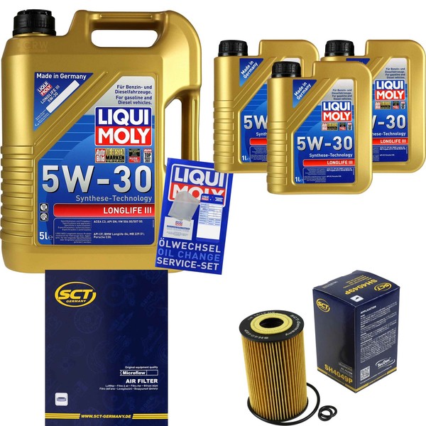 SCT Inspektionspaket 8L Liqui Moly Longlife 5W-30 FüR VW Transporter VI Kasten-image