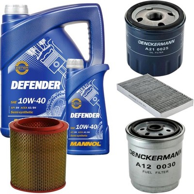 DENCKERMANN Inspektionspaket MANNOL 10W-40 6L für Alfa Romeo 156 Sportwagon 2.4