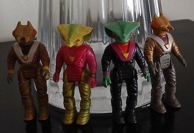 Dino Riders Konvolut Vintage TYCO Actionfiguren 4 Stück retro 80s Sammler
