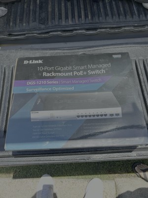 D-Link DGS-1210-10MP SEALED 10-PORT GIGABIT SMART MANAGED RACKMOUNT PoE+ SWTCH