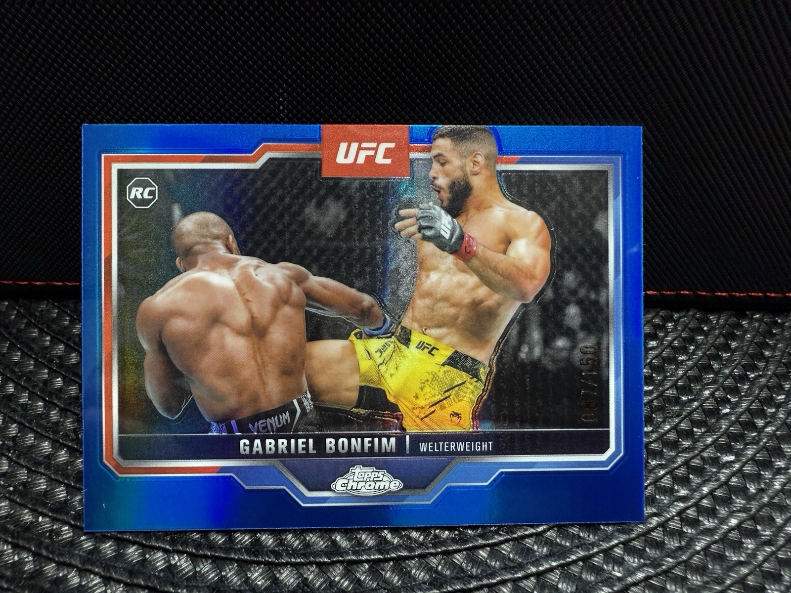 2025 Topps Chrome UFC - Gabriel Bonfim #26 Blue Refractor /150 (RC)