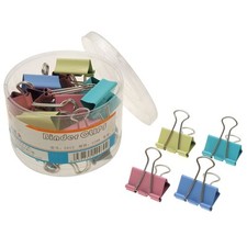 24 Assorted  Medium Metal Binder Clips 32mm