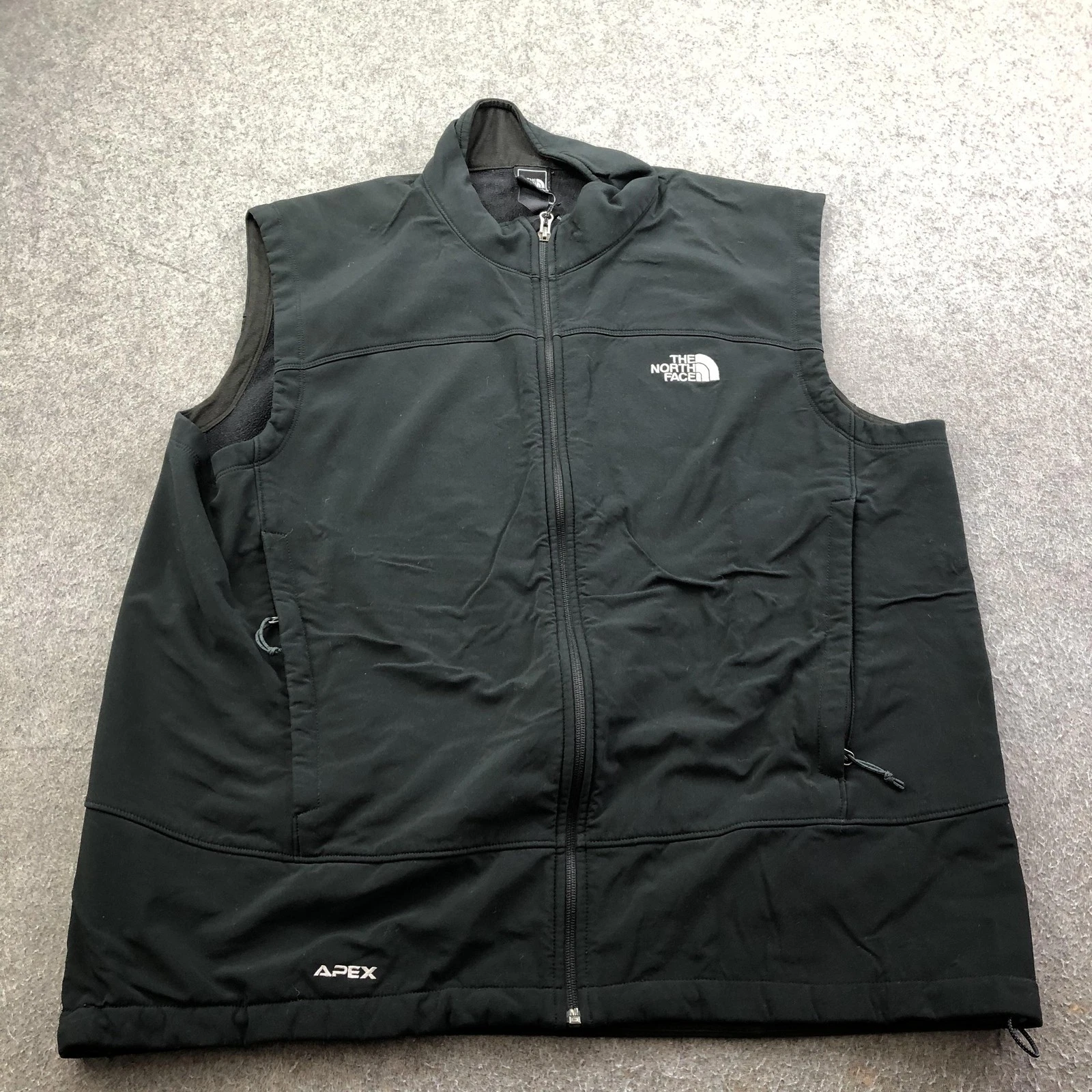 The North Face Vest Mens 2XL Black Apex Softshell Full Zip Hiking Outdoor
