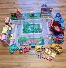 HUGE LOT Fisher Price SWEET STREETS Play Set Buildings Figures Cars Mat + Extras