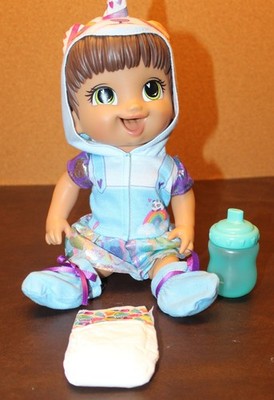 Baby Alive Tinycorns Doll Panda Unicorn HASBRO+bottle and NEW diaper