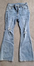 Shein Petite Ripped Bootcut Jeans Size Medium