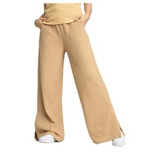 PUMA Her Comfort High Waisted Pants Womens Beige Casual Athletic Bottoms 6850616