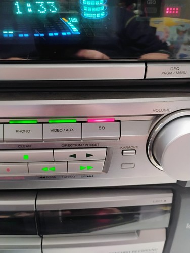 Aiwa 5CD Changer Radio Compact Disc Stereo System CX-ZR774u - For Parts Read - Picture 2 of 16