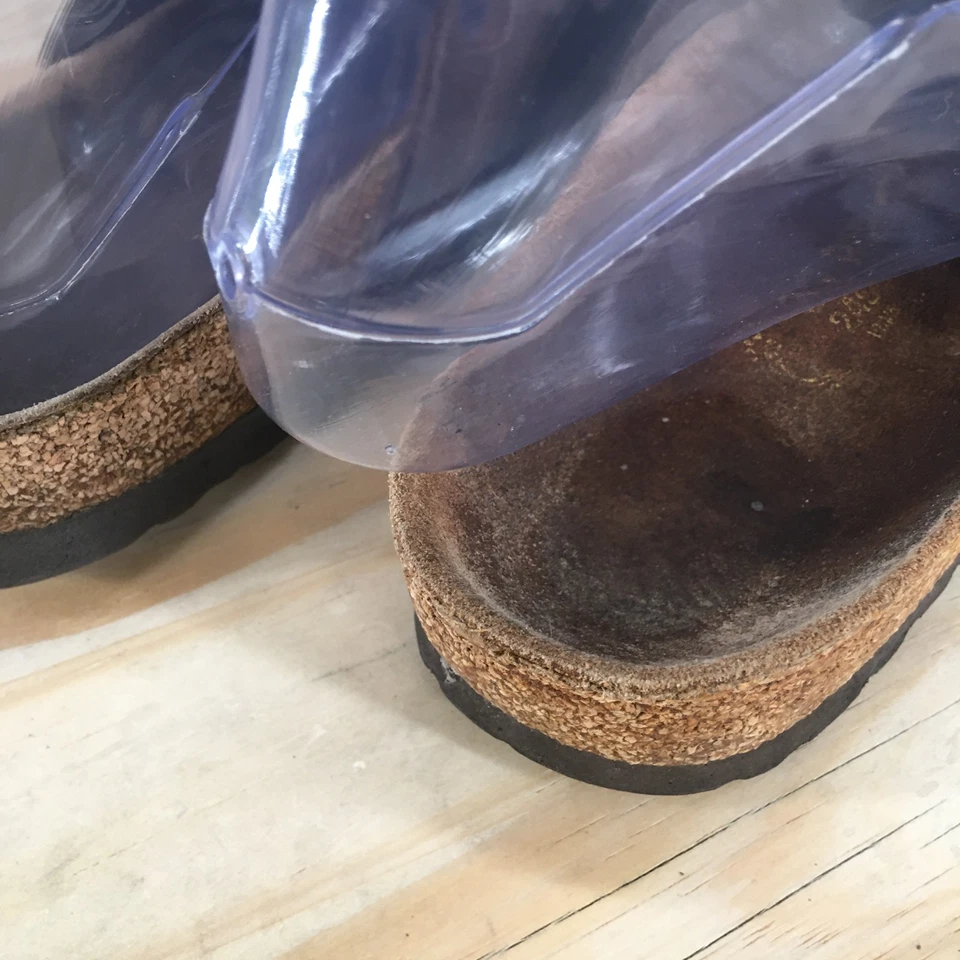 Sandalias Birkenstock Hombre 5 Mujer 7 Granada Sin Cordones Hebilla Deslizable Cuero Marrón Foto 4 de 4