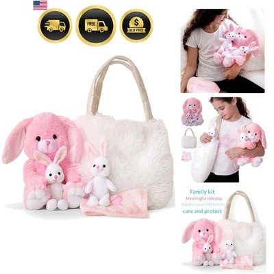 Easter Gifts for Kids, Stuffed Bunny Toy 5 Pcs - Mommy Stuffed Rabbit, 2 Baby...