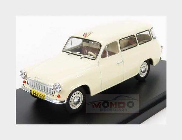 1:43 Abrex Skoda 1202 Sw Station Wagon Ambulance 1964 Cream 143ABSX-728XO Modell-image