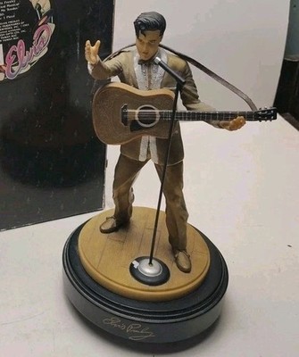 Elvis Figurine Music Box 12 Inch Love Me Tender 1991 Hamilton Limited Edition