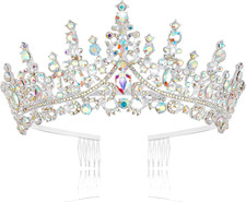 Queen Crown for Women Crystal Princess Tiaras Rhinestone Wedding Tiara for Bride