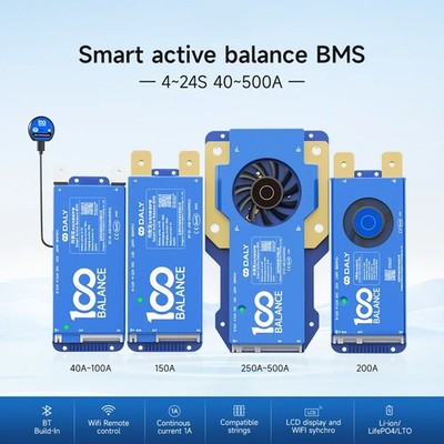 Smart BMS 4s Lifepo4 Bluetooth Wifi Bms 8S 24S 40A 60A 80A JK Active Balance 16s
