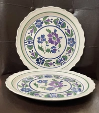 Set of 2 Cadence by Sango COUNTRY FAIR 1506 Dinner Plates 10 3/4" Japan