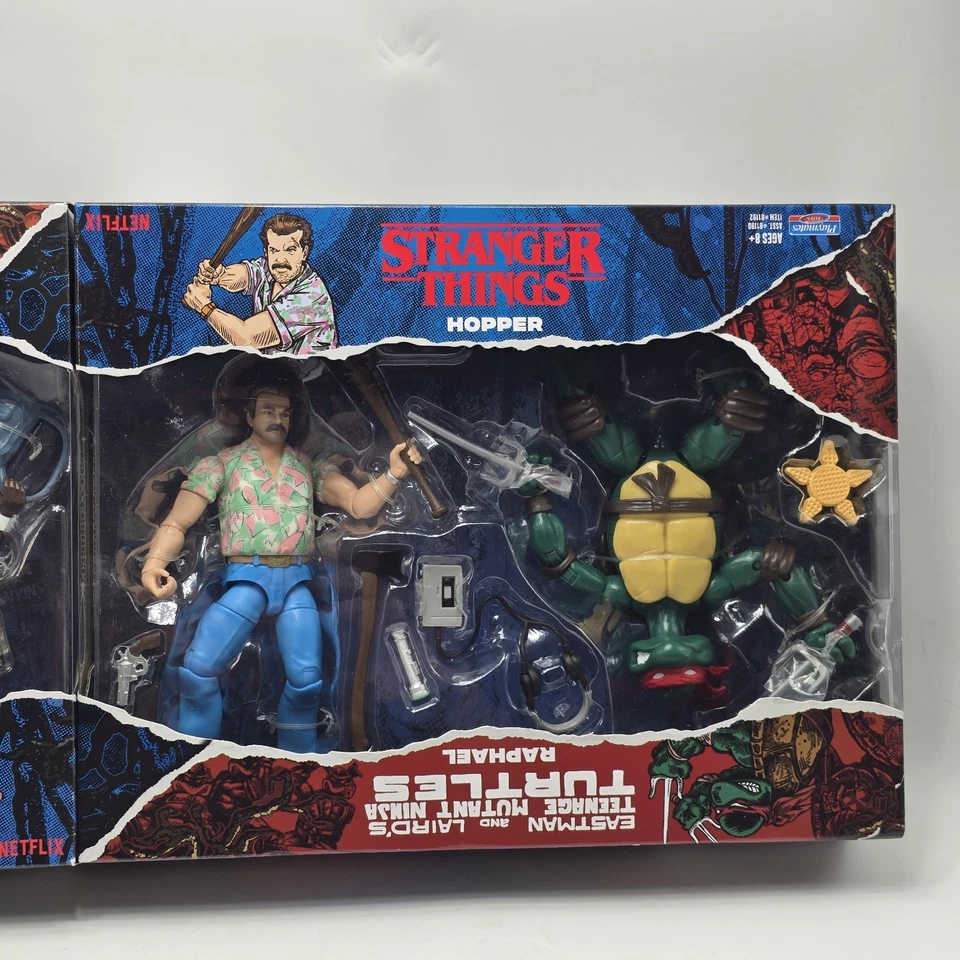 Teenage Mutant Ninja Turtles & Stranger Things Raphael, Hopper, Donatello, Lucas - Image 3 of 4