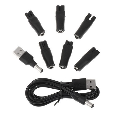 8pcs/Set Power Cord 5V Replacement Charger USB Adapter for Electric Hair Clipper