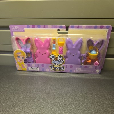 Polly Pocket Peeps Brand 2 Little Bunnies with Doll and Peep. Brand New Unopened