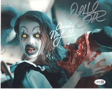 David Howard Thornton & Amelie McLain signed 8x10 Photo Art the Clown Terrifier