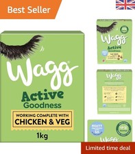 Active Goodness 1kg Pack of 5 Chicken & Veg Dry Dog Food for Active Breeds 2.20 per kilo