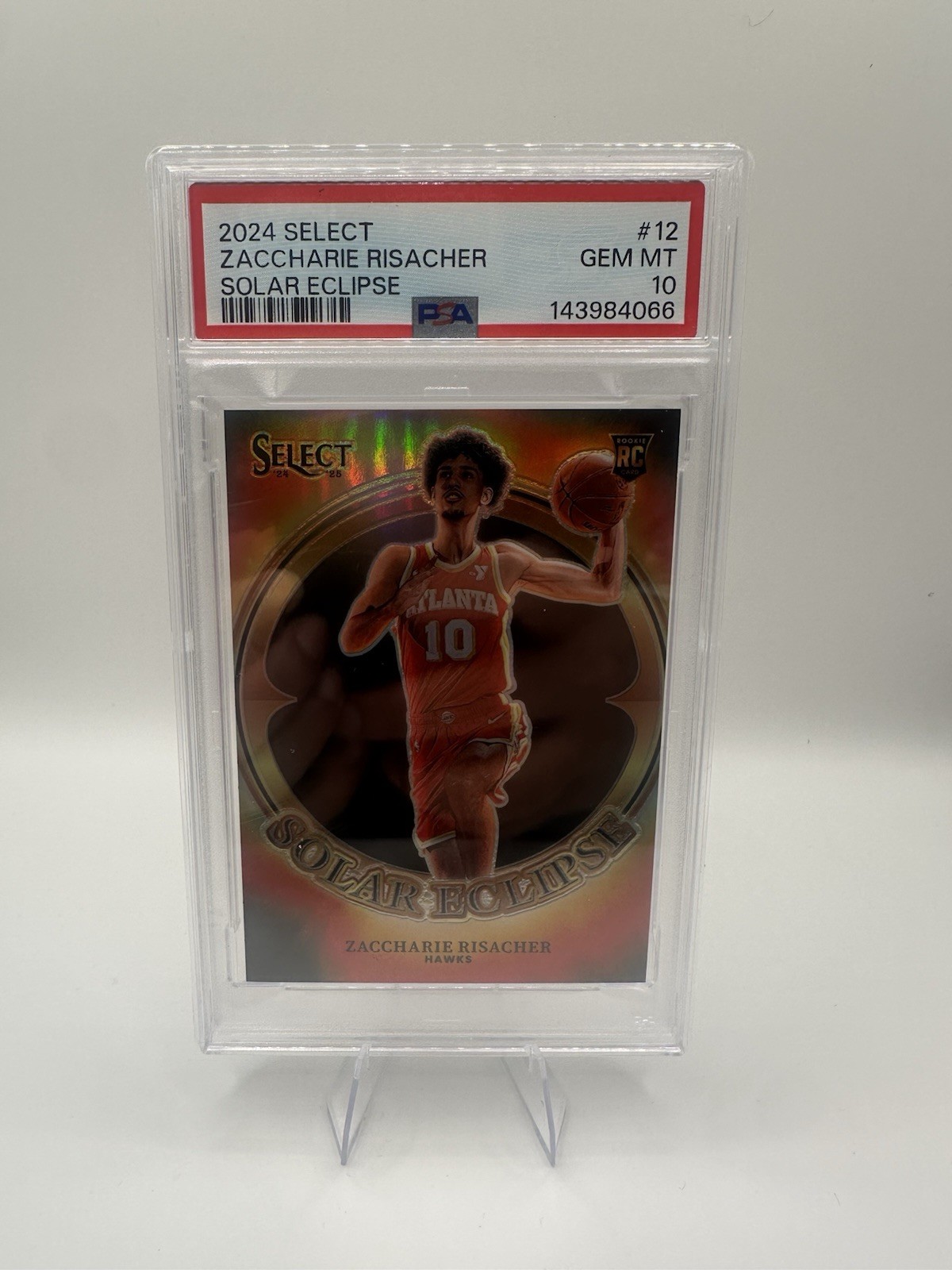 2024-25 Panini Select - Solar Eclipse Zaccharie Risacher #12 SSP PSA 10 (RC)