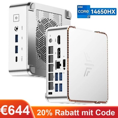 NiPoGi H2 4K Mini PC Ιntel Core i7-14650HX 32GB DDR4 1024GB SSD WiFi6 Win11Pro