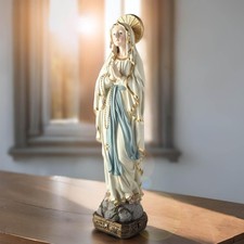 15" H Our Lady of Lourdes Statue - Praying Virgin Mary Statue Outdoor and Indoor