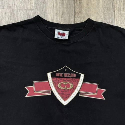 90s WU Wear T-Shirt Mens XL Black Wu-Tang Clan Rap H 1990s vintage concert t-shirt, vintage, size XL, single stitch, B+ condition