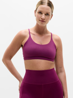 Athleta Transcend Scoop Bra A-C Yoga Studio Pilates | Plum XL #413241 NEW