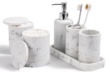 Bathroom Accessories Set, 6-Piece Bathroom Accessory Set, Toothbrush Holders ...