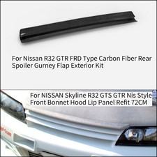 Para Skyline R32 GTS GTR Capó Delantero Capucha Panel Labio/Alerón Gurney Solapa Carbono