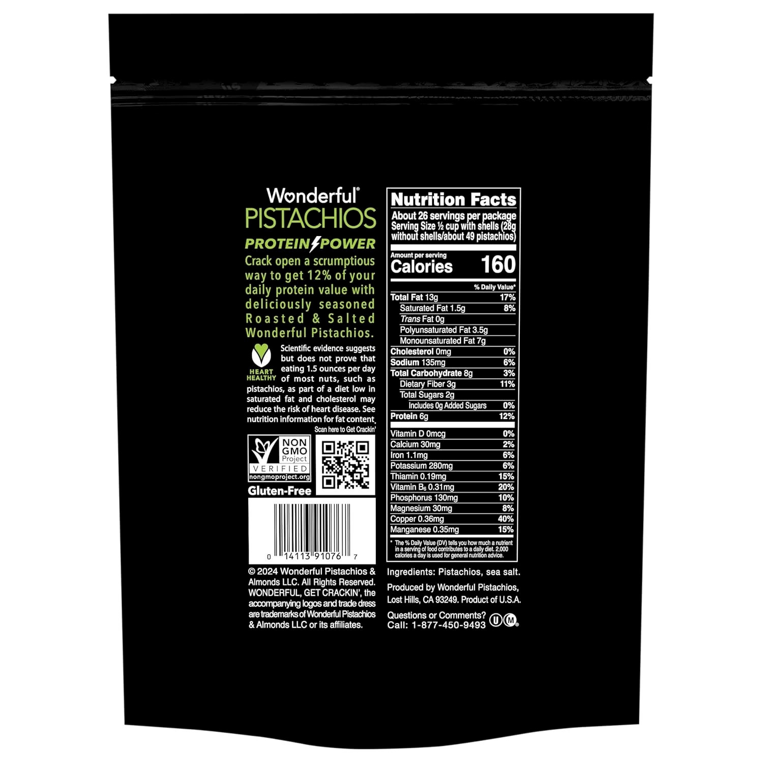 Wonderful Pistachios In-Shell Roasted and Salted Nuts 48 Ounce , Free Shipping