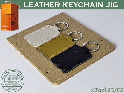 xTool F1/F2 Laser Engraving Jig 3-Slot Rectangle Leather Keychain Batch Fixture