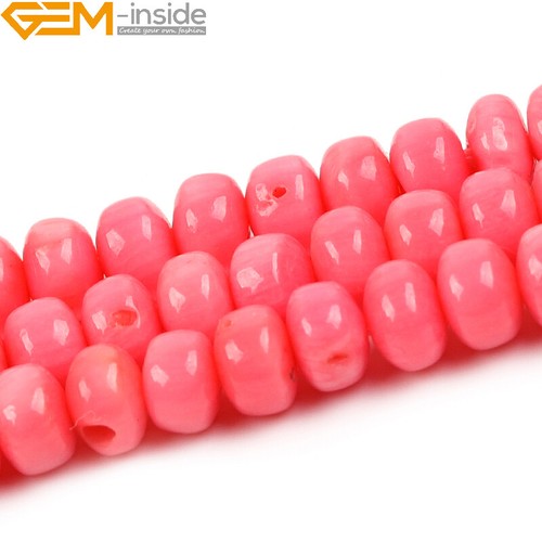Red Coral Beads Rondelle Gemstone Necklace Loose Beads For Jewelry Making 15" - Picture 36 of 41