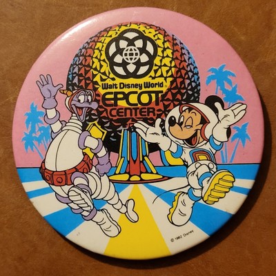 Walt Disney World Epcot Center Mickey Maus & Figur Vintage Abzeichen 1982/1983