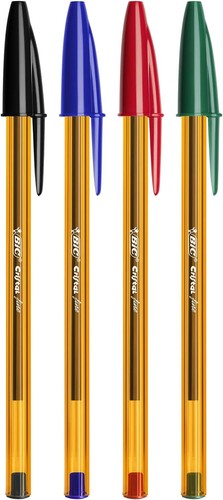 50 x BIC Cristal Fine Ballpoint Pen -Black, Pack of 50 school office college - Picture 2 of 6