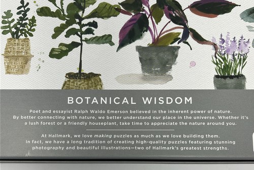 Hallmark Jigsaw Puzzle Botanical Wisdom 1000 PC New 24x30 Plants - Picture 3 of 13