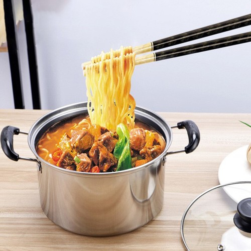 Stainless Steel Boiling Pots with Lid Retro Soup Cooking - Picture 8 of 12