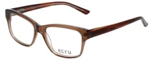 Ecru Designer Blue Light Blocking Glasses Collins-037 in Brown 53mm Square 53mm