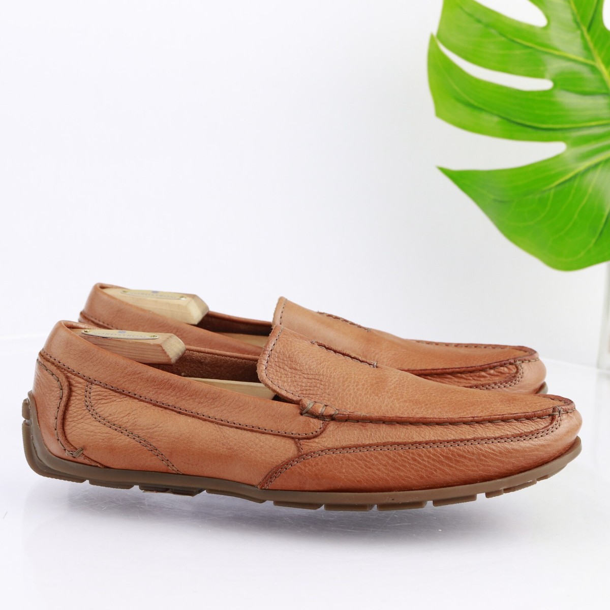 Clarks Benero Race Driving Loafer Size 10.5 M Tan Leather  display picture 1