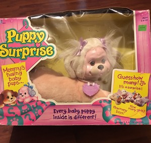 90's toy dog with puppies