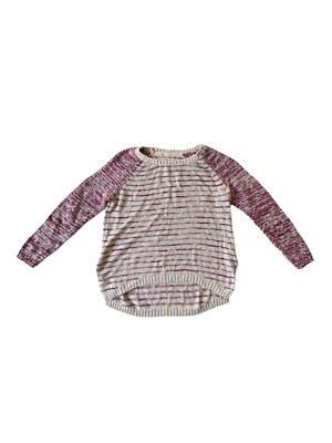 Vintage Y2K Red Camel Medium Sweater Maroon Striped Soft Preppy Retro Knit Crew