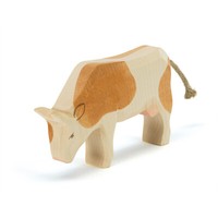 Kuh Braun Fressend - Ostheimer 11023 Holzfigur Neu