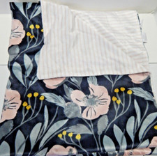 Lila  Jack Baby Blanket Black Pink Blue Green Floral 38x30 New SOFT