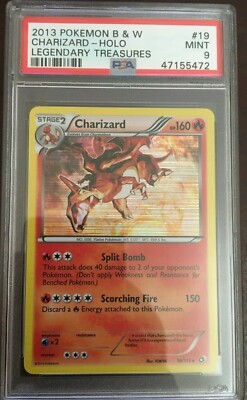 2013 Pokemon B & W Legendary Treasures Holo Charizard 19 PSA 9