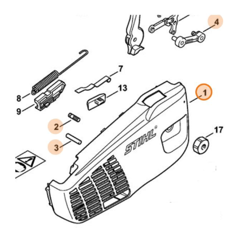 STIHL CARTER COPERCHIO ROCCHETTO CATENA MOTOSEGA MS 192 T C TC ORIGINALE - Afbeelding 1 van 3