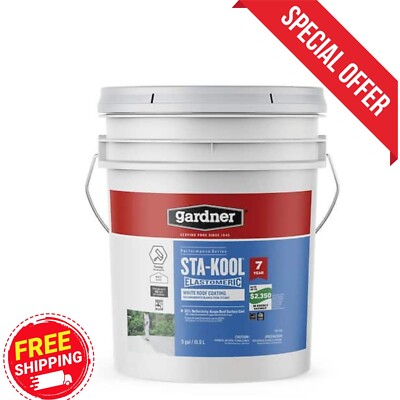 5 Gal. Sta-Kool Elastomeric White Reflective Roof Coating Sealant 250 sq. ft