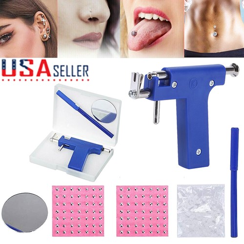 Buy Professional Ear Piercing Gun Body Nose Navel Tool Kit Jewelry with